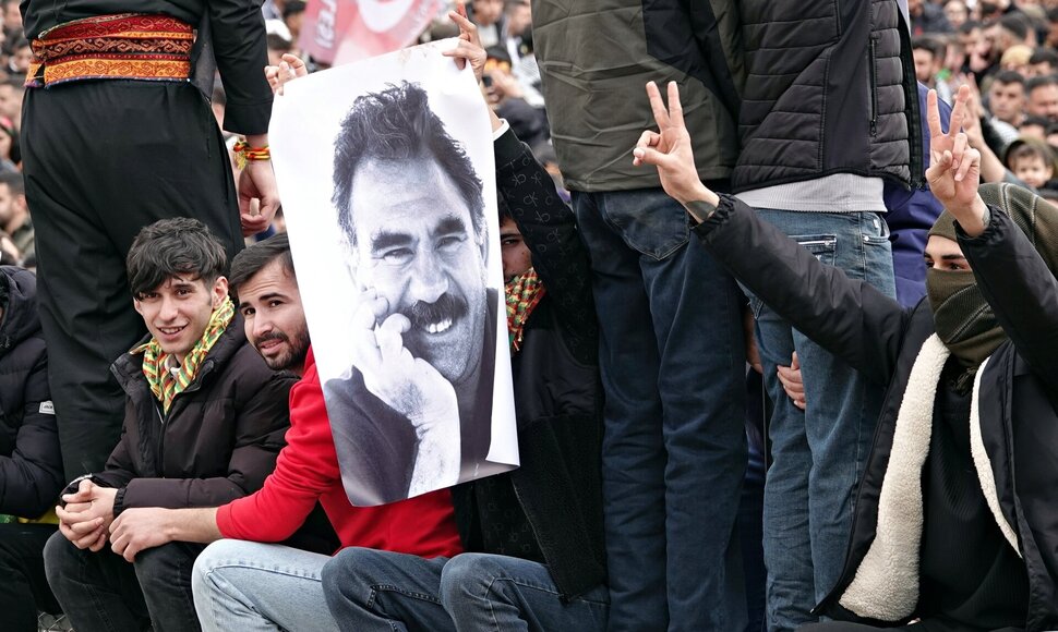 Protestas su Abdullah Ocalano nuotrauka / Mehmet Masum Suer / ZUMAPRESS.com