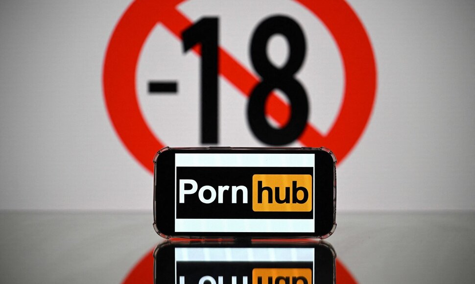 &bdquo;Pornhub&ldquo; logotipas / LIONEL BONAVENTURE / AFP