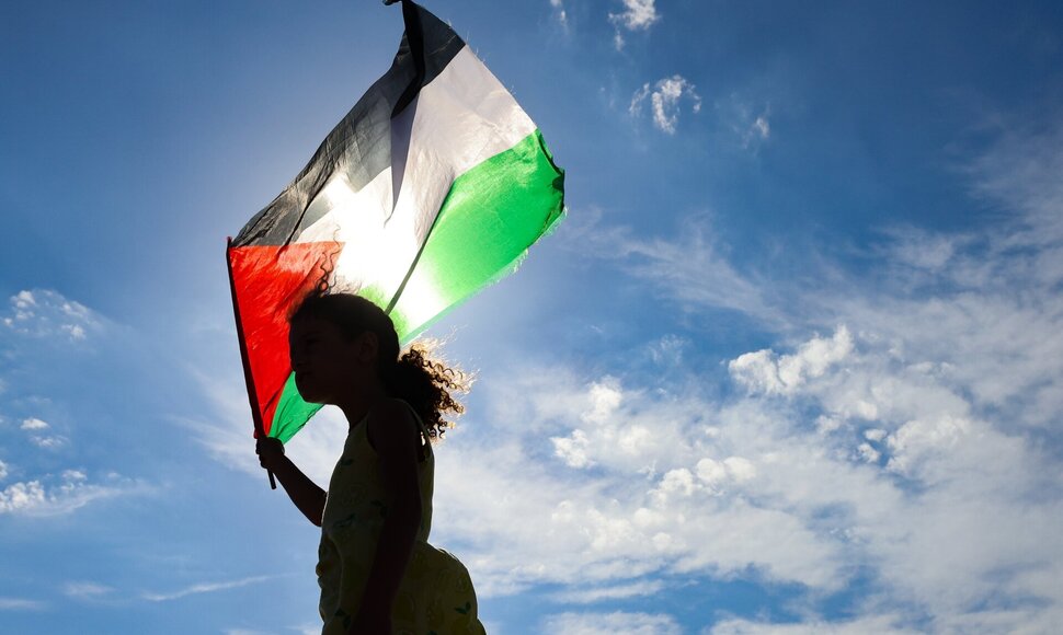 Palestinos vėliava / Sylvain Rostaing / ZUMAPRESS.com