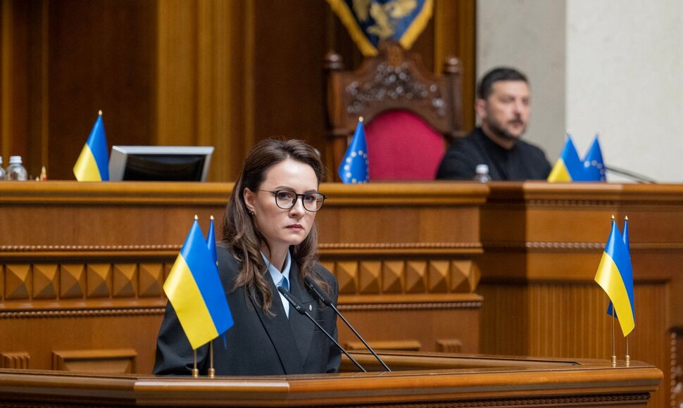 Julija Svyrydenko – naujo Ukrainos ministrų kabineto vadovė / ANDRII NESTERENKO / AFP