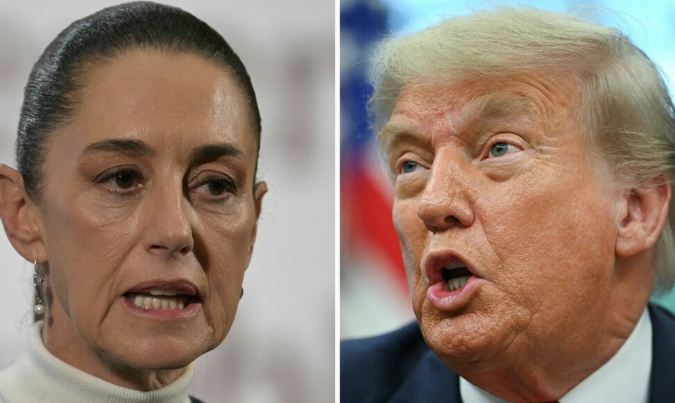 Claudia Sheinbaum ir Donaldas Trumpas / YURI CORTEZ ANDREW CABALLERO-REYNOLDS / AFP