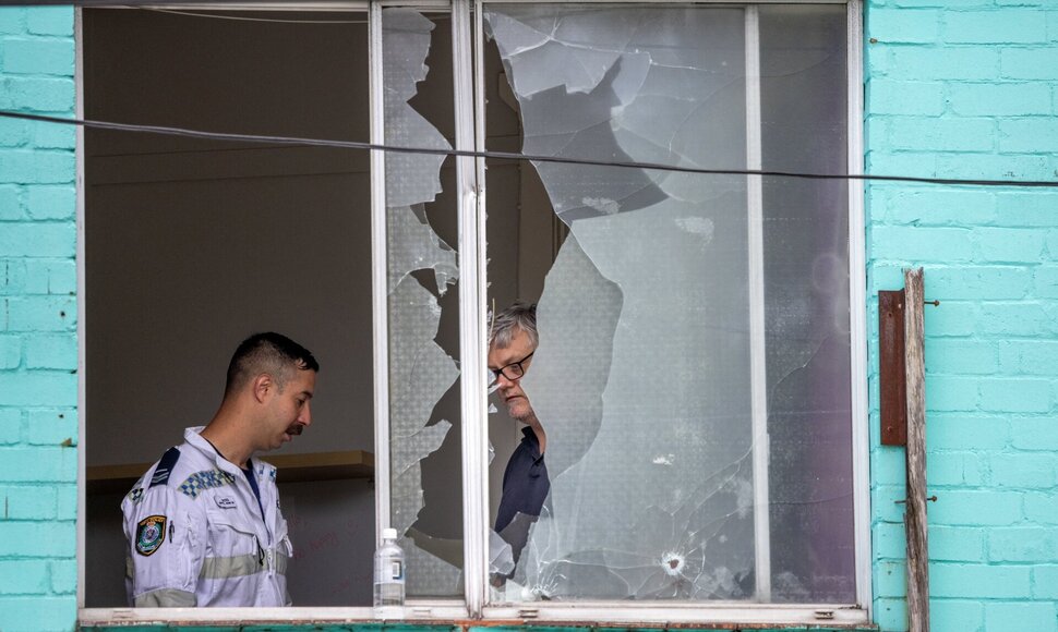 &Scaron;audynių Sidnėjuje metu i&scaron;daužti langai / Sitthixay Ditthavong / via REUTERS