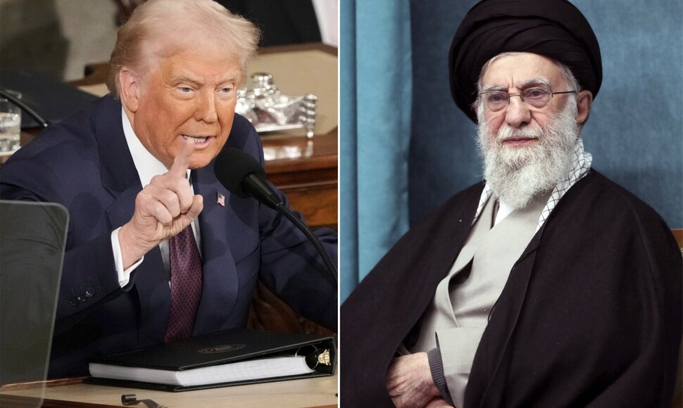 Donaldas Trumpas ir Irano aukščiausiasis lyderis ajatola Ali Khamenei / / AP