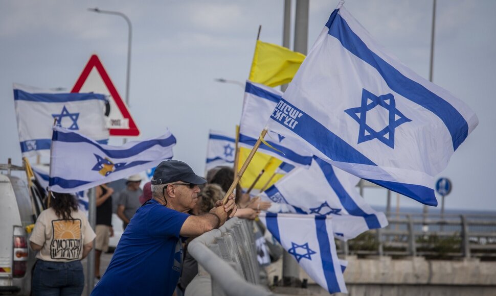 Izraelio įkaitų paleidimo protestas / Eyal warshavsky / ZUMAPRESS.com