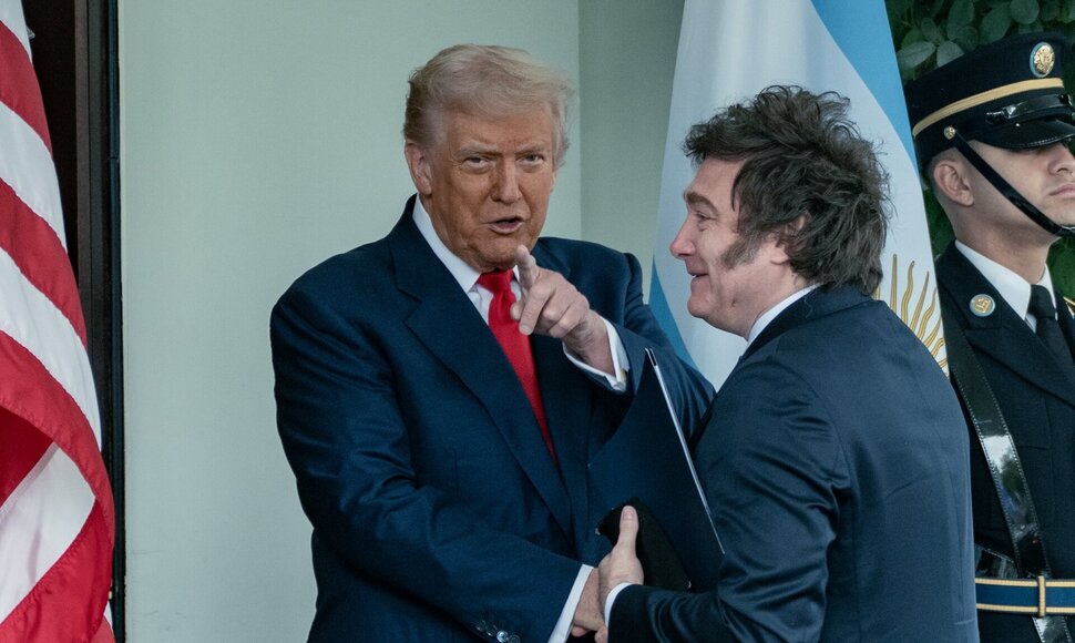 D. Trumpas ir J. Milei / Andrew Leyden / ZUMAPRESS.com
