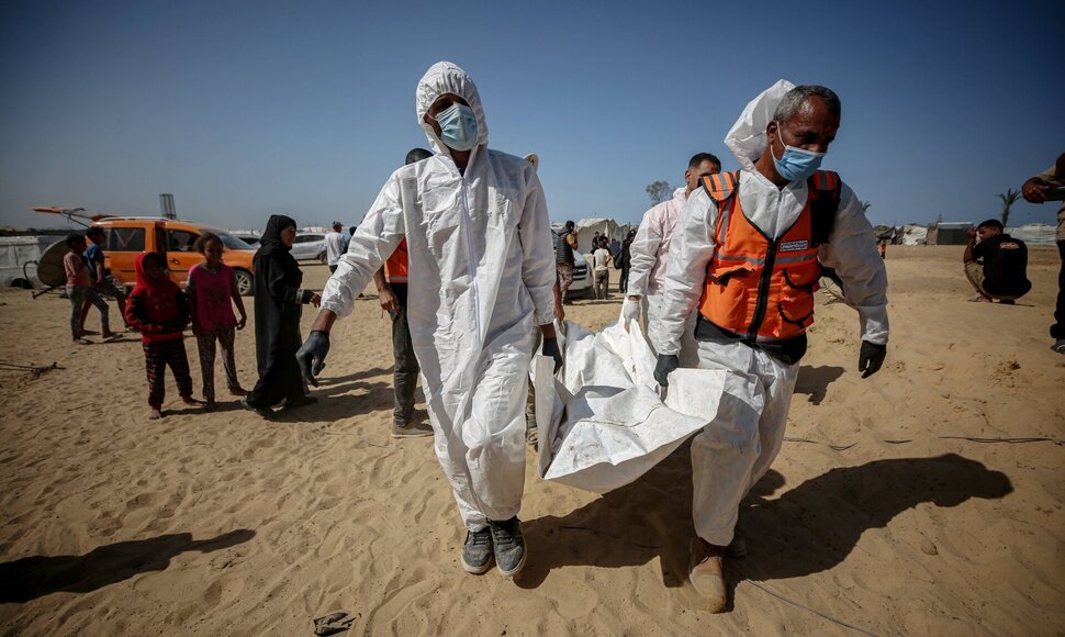 Į Gazos Ruožą grąžinti palestiniečių palaikai / Omar Ashtawy apaimages/SIPA / Omar Ashtawy apaimages/SIPA