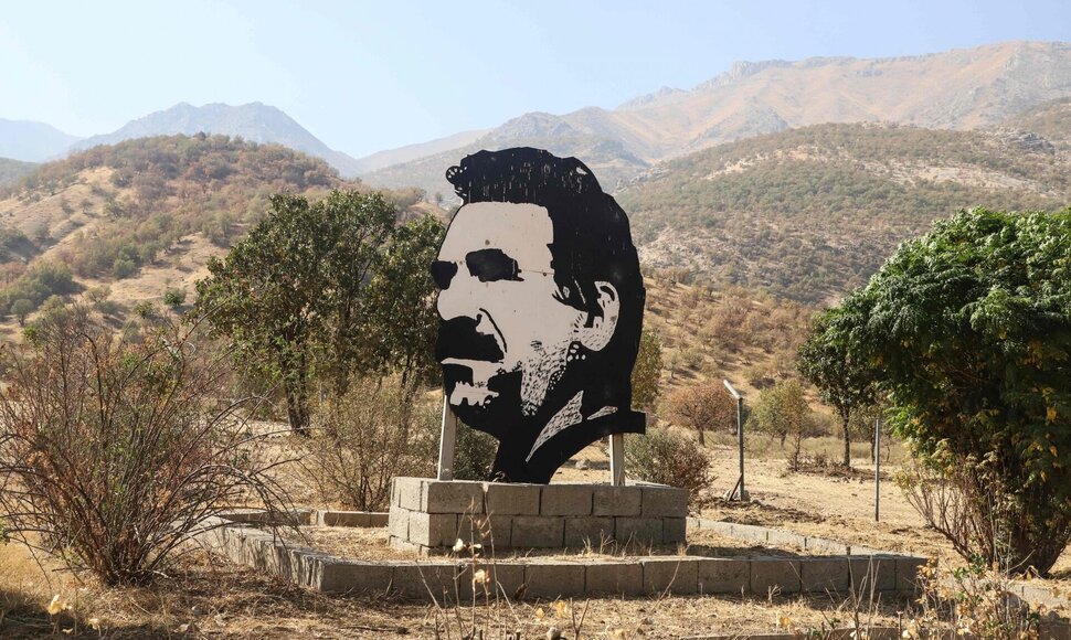 PKK įkūrėjo Abdullah Ocalano atvaizdas / SHWAN MOHAMMED / AFP