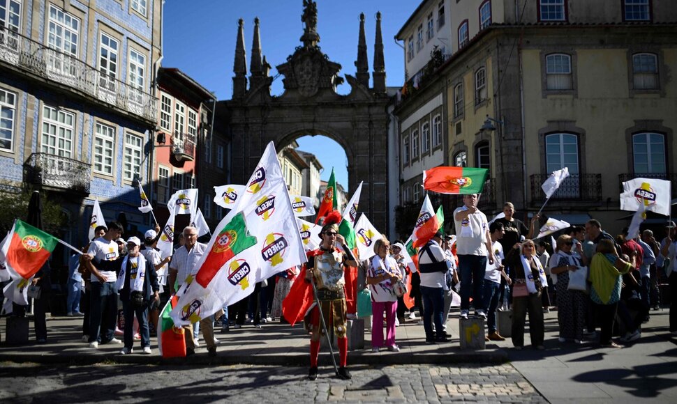 Portugalijos de&scaron;iniųjų demonstracija / MIGUEL RIOPA / AFP