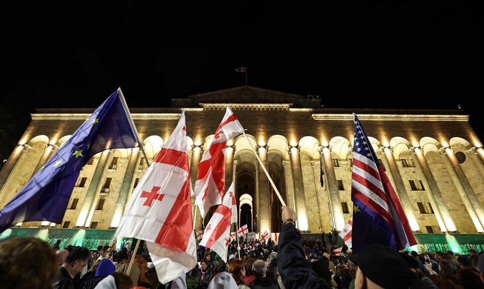 Protestai Sakartvele / GIORGI ARJEVANIDZE / AFP