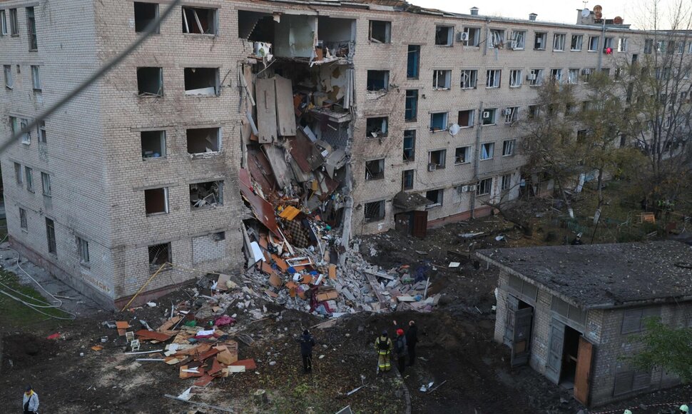 Po smūgio Zaporižios srityje / MARINA MOISEIENKO / AFP