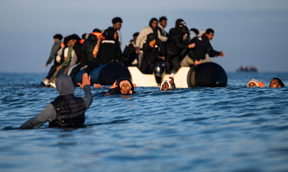 Migrantų valtis / SAMEER AL-DOUMY / AFP