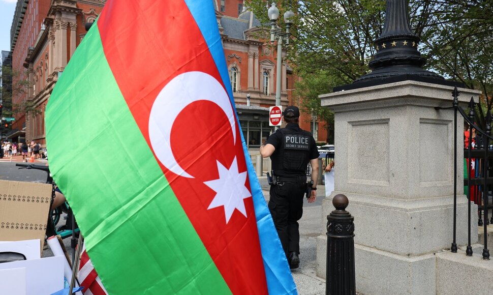 Azerbaidžano vėliava / Turkhan Karimov / ZUMAPRESS.com