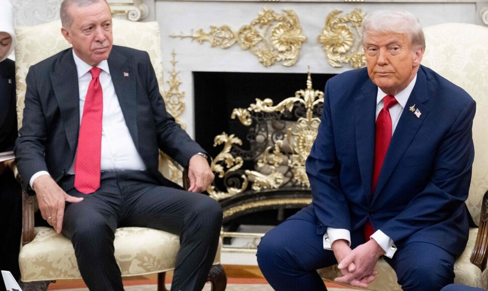 Recepas Tayyipas Erdoganas ir Donaldas Trumpas / SAUL LOEB / AFP