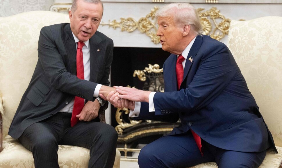 Recepas Tayyipas Erdoganas ir Donaldas Trumpas / SAUL LOEB / AFP
