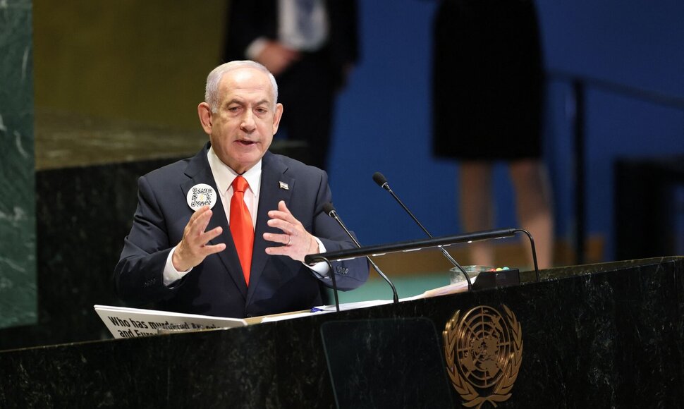 Benjaminas Netanyahu / ANGELA WEISS / AFP