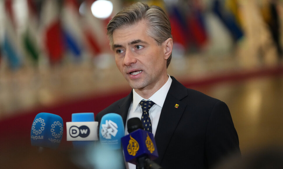 Kęstutis Budrys ES Užsienio reikalų taryboje Briuselyje / AP nuotr.