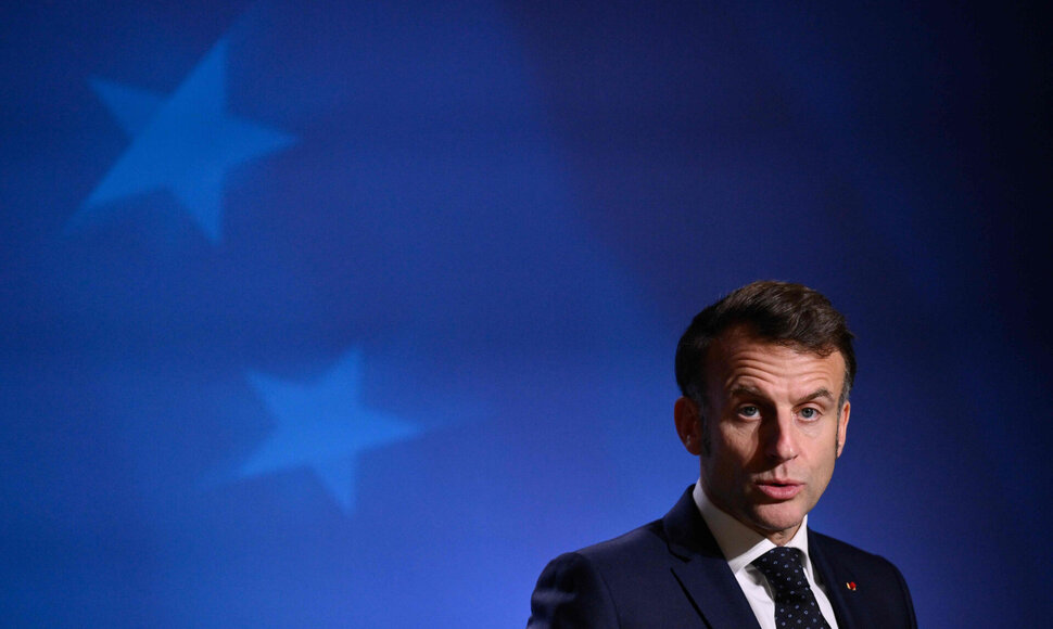 Emmanuelis Macronas / JOHN THYS / AFP