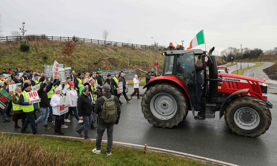 Airijos ūkininkų protestas / GARETH CHANEY / AFP