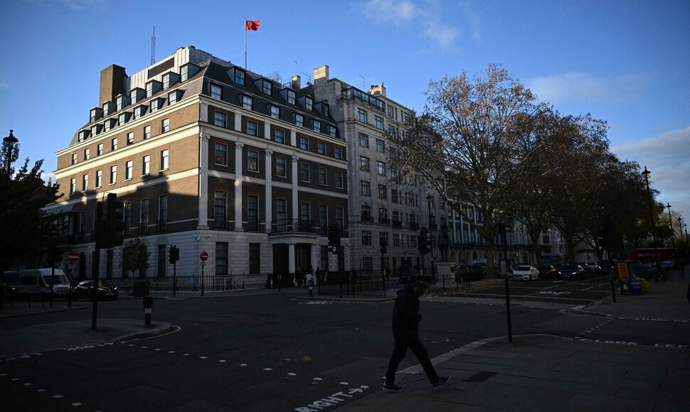 Kinijos ambasada Londone / JUSTIN TALLIS / AFP