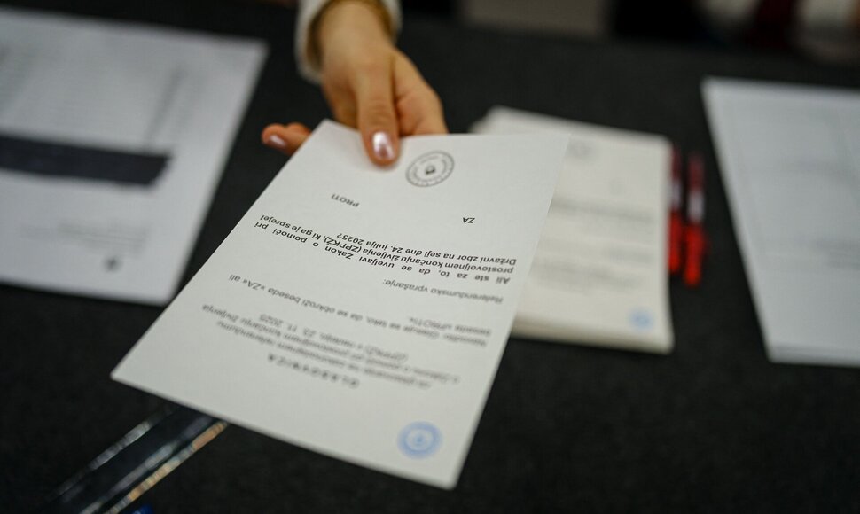 Referendumas Slovėnijoje / JURE MAKOVEC / AFP
