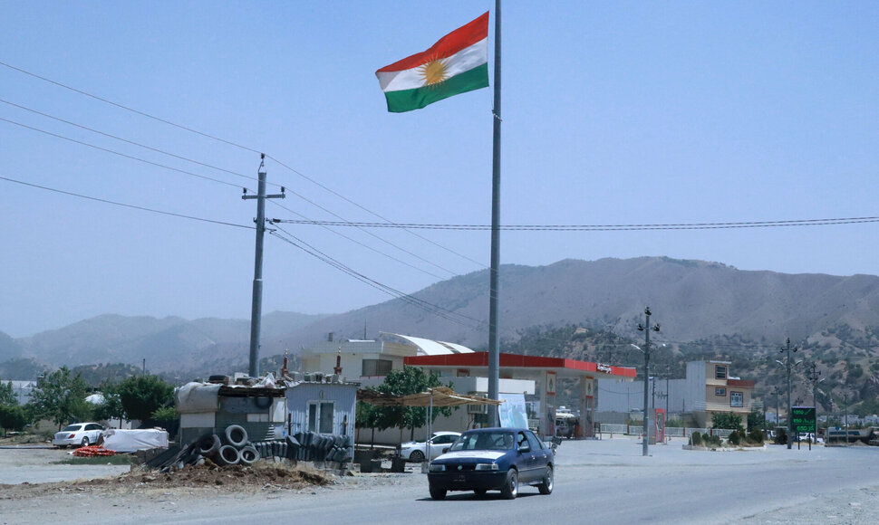 Kurdistano vėliava Irake / SHWAN MOHAMMED / AFP