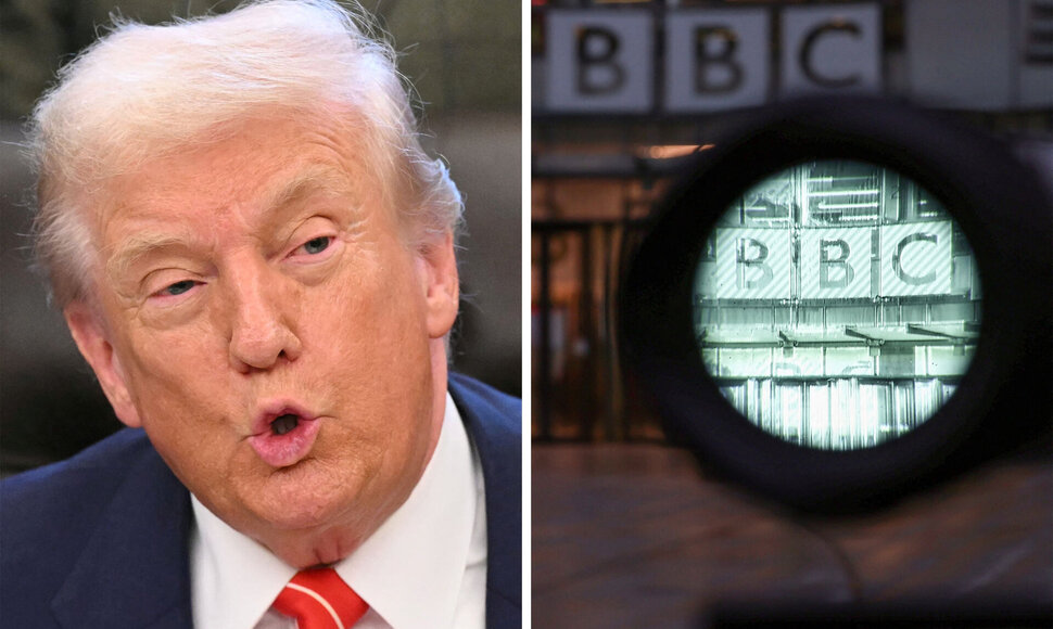 Donaldas Trumpas ir BBC / SAUL LOEB HENRY NICHOLLS / AFP