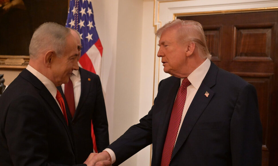 Benjaminas Netanyahu su Donaldu Trumpu / Chen Junqing / ZUMAPRESS.com