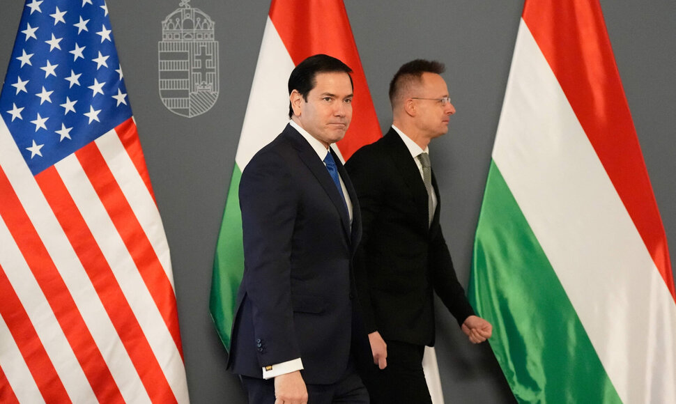 M. Rubio su vengrų užsienio reikalų ministru / ALEX BRANDON / AFP