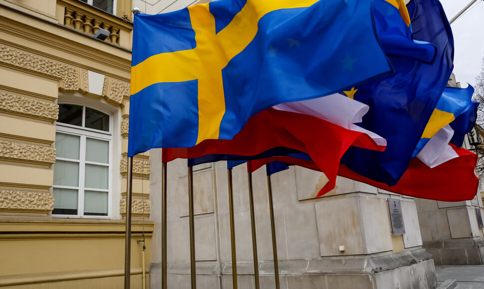 &Scaron;vedijos vėliava / Dominika Zarzycka / ZUMAPRESS.com
