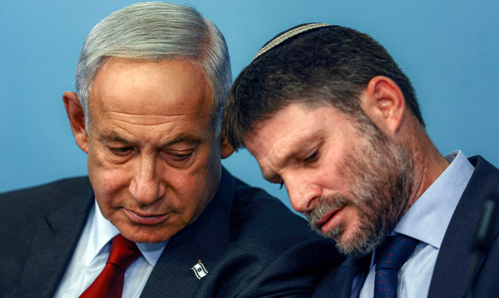 Bezalelis Smotrichas su Izraelio premjeru / RONEN ZVULUN / AFP