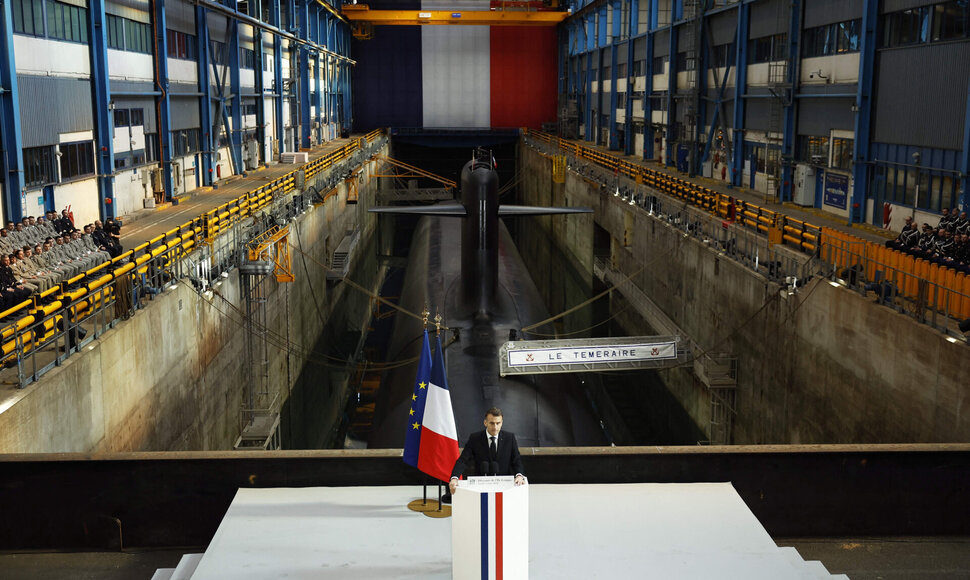 Emmanuelis Macronas / YOAN VALAT / AFP