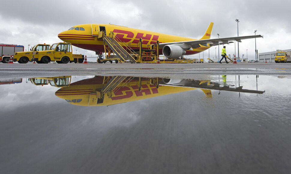 DHL bendrovės naudojamas lėktuvas Leipcige / AP nuotr.