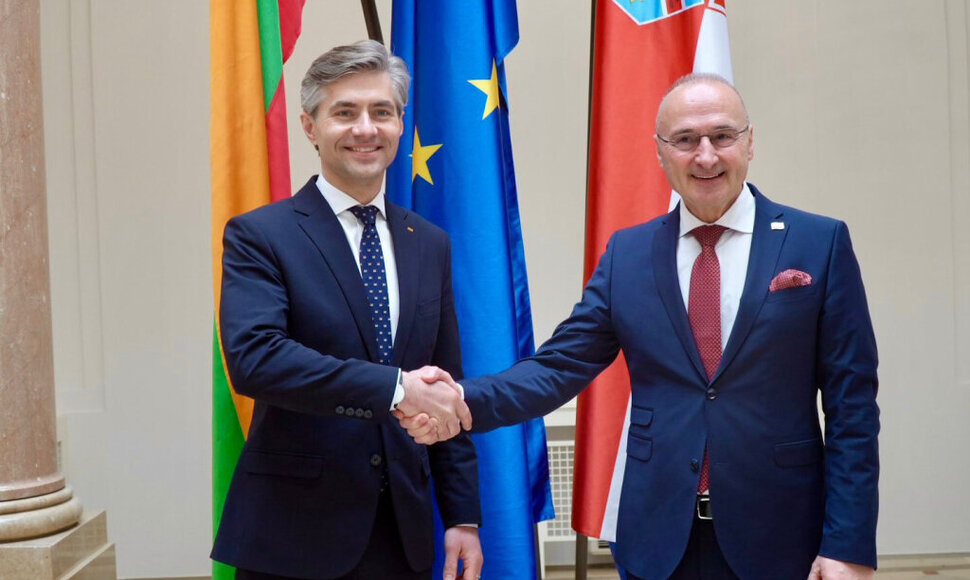 Lietuvos ir Kroatijos diplomatijos vadovų susitikimas / URM nuotr.