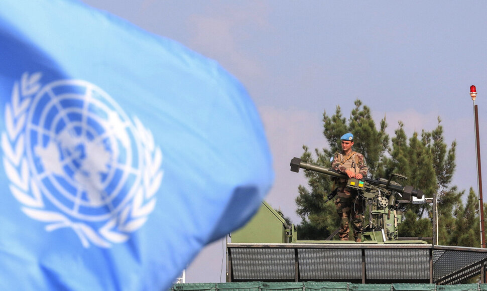 Jungtinių Tautų vėliava / MAHMOUD ZAYYAT / AFP