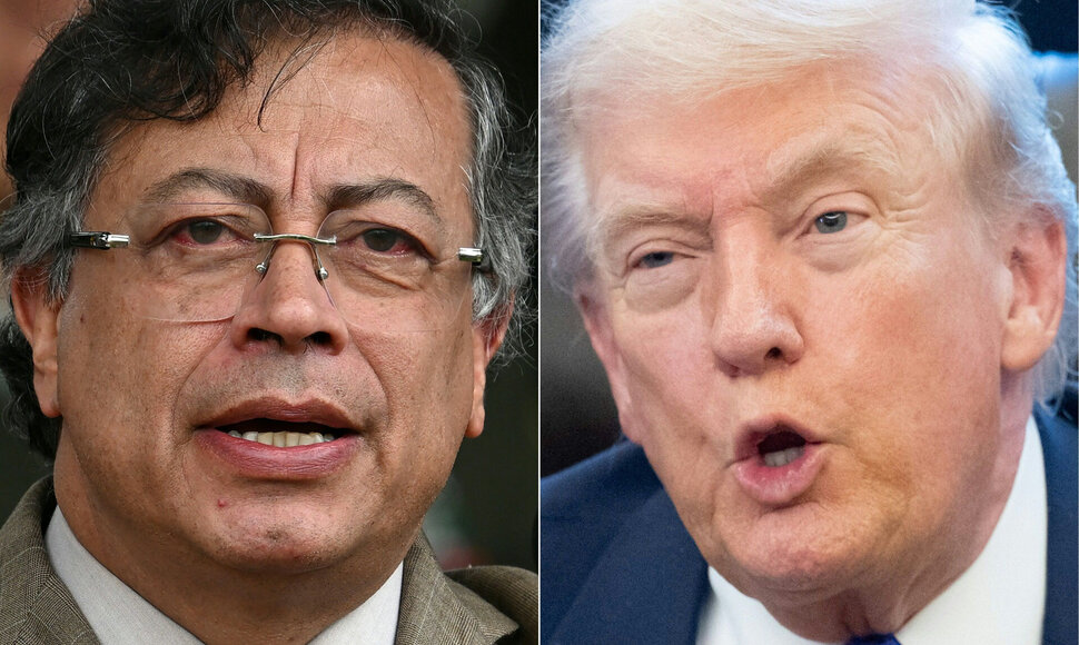 Gustavo Petro ir Donaldas Trumpas / RAUL ARBOLEDA SAUL LOEB / AFP