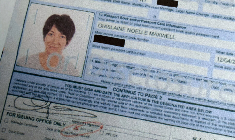 Ghislaine Maxwell bylos nuotrauka /  / AP