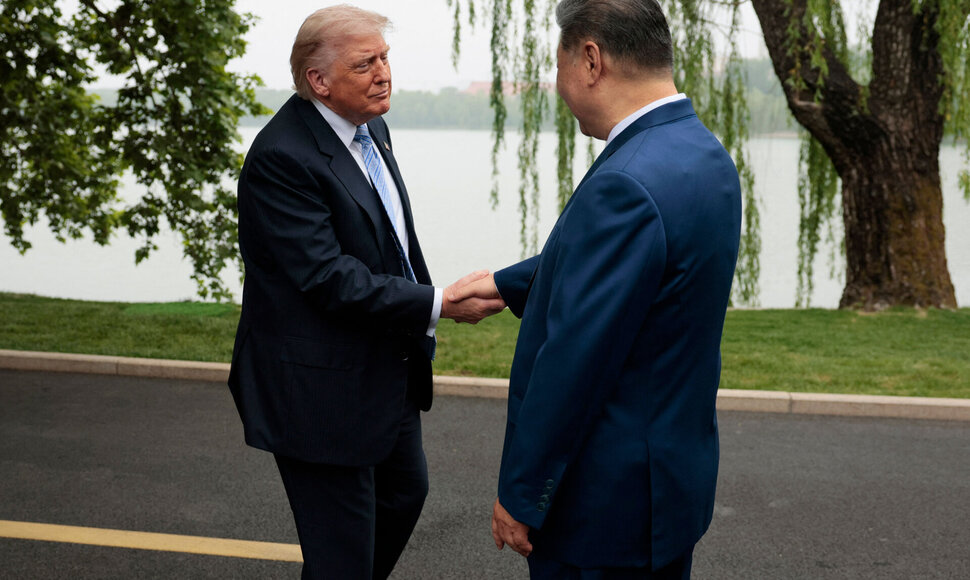 Donaldas Trumpas ir Xi Jinpingas / EVAN VUCCI / AFP