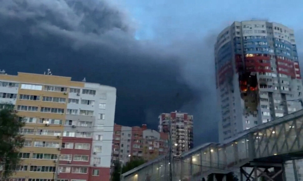 Ukrainos smūgių Riazanėje padariniai / Social Media / Social Media via REUTERS