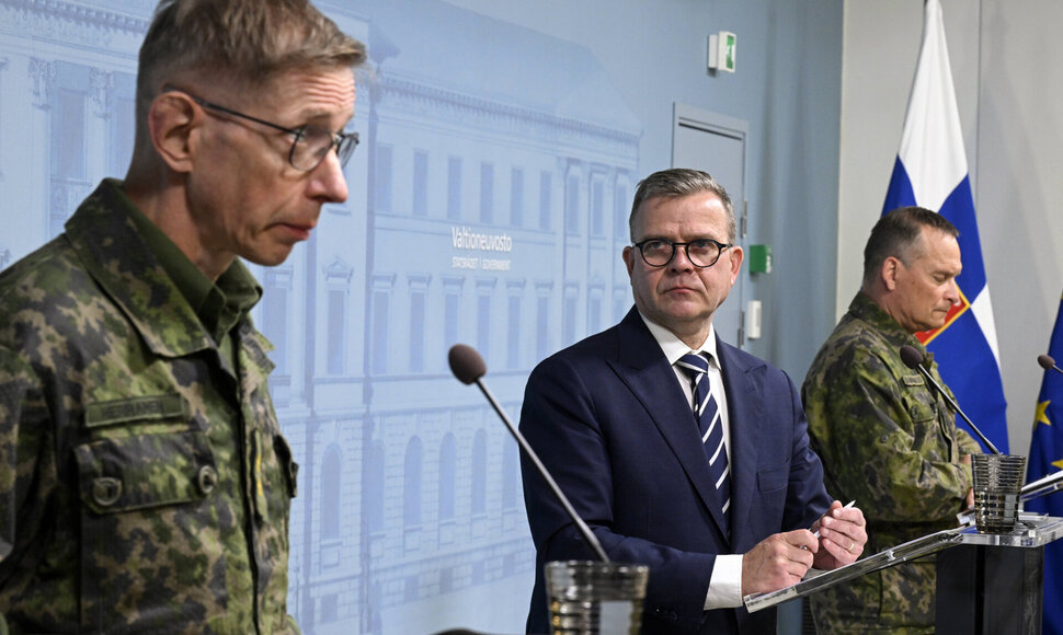 Spaudos konferencija dėl drono pietų Suomijoje / Markku Ulander/LEHTIKUVA/SIPA / Markku Ulander/LEHTIKUVA/SIPA