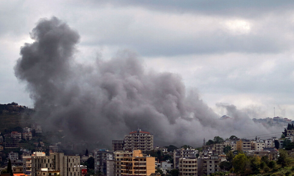 Izraelio smūgių Libane padariniai / ABBAS FAKIH / AFP