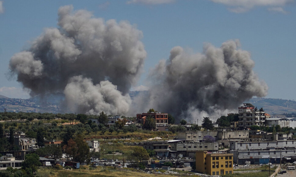 Izraelio smūgio Libane padariniai / ABBAS FAKIH / AFP