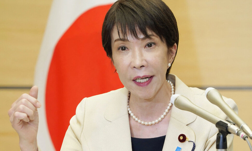 Japonijos ministrė pirmininkė Sanae Takaichi / STR / AFP