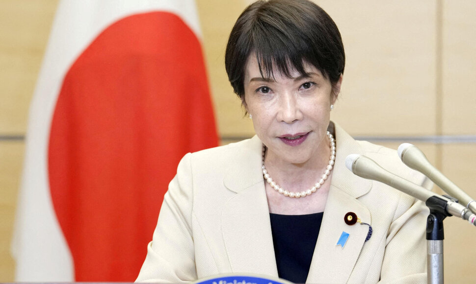 Japonijos ministrė pirmininkė Sanae Takaichi / KYODO / via REUTERS