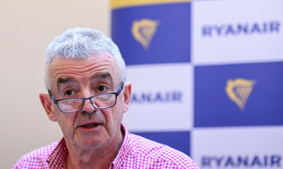 „Ryanair“ vadovas Michaelas O’Leary / PATRICIA DE MELO MOREIRA / AFP