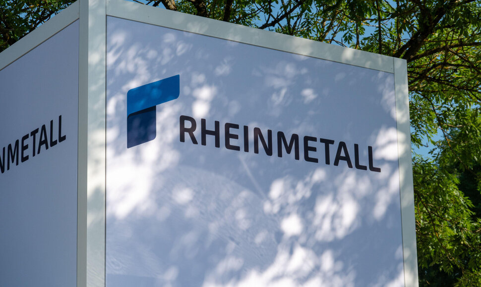 „Rheinmetall“ logotipas / Markus Wissmann / Alamy