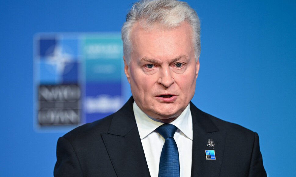 Prezidentas Gitanas Nausėda NATO viršūnių susitikime Ankaroje / ALEXIS JUMEAU / AFP