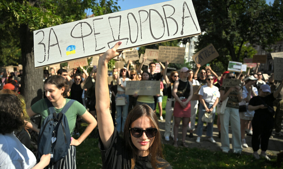 Protestas prie&scaron; M. Fedorovo atleidimą / Yevhen Kotenko / ZUMAPRESS.com