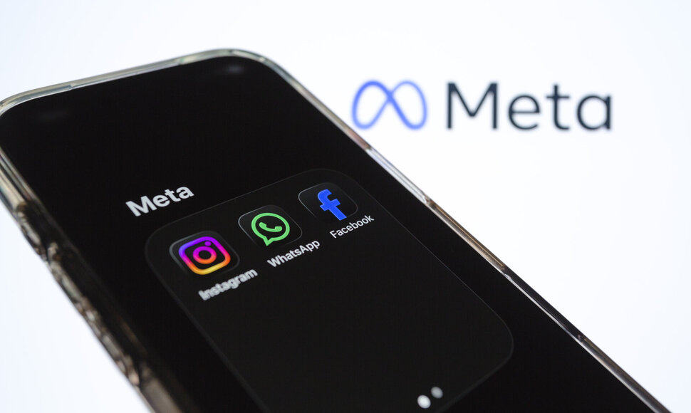 &bdquo;Meta&ldquo; ir jos valdomų programėlių logotipai / Andre M. Chang / ZUMAPRESS.com