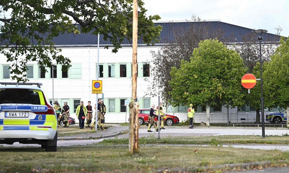 Įvykio vieta mokykloje &Scaron;vedijoje / FREDRIK SANDBERG / AFP