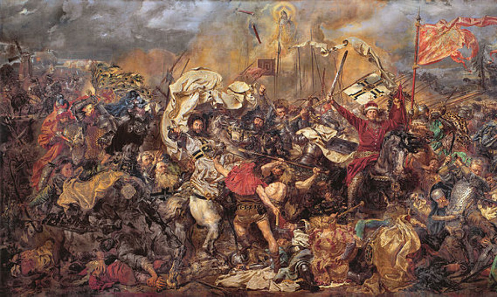Jano Matejkos paveikslo "Žalgirio mūšis" centre - Vytautas Didysis